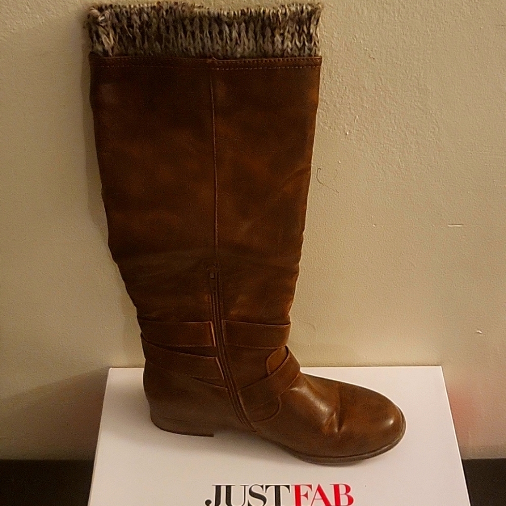 Brown riding boots
